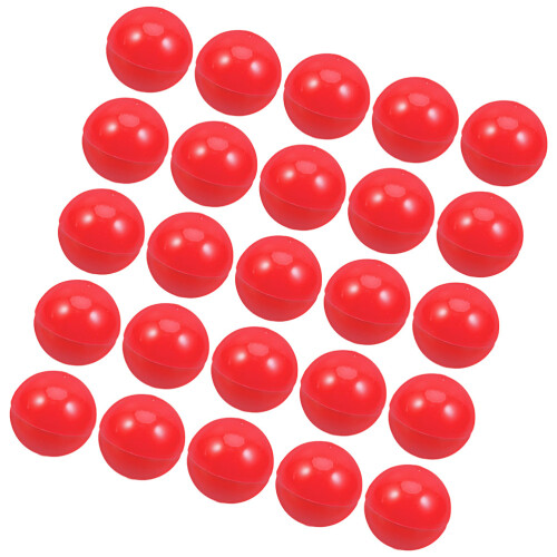125Pcs Red Plastic Balls Openable Sphere Game Props 1