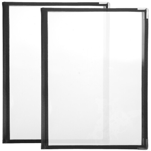 8Pcs PVC Clear Menu Binder Covers Looseleaf Menu Holders 1
