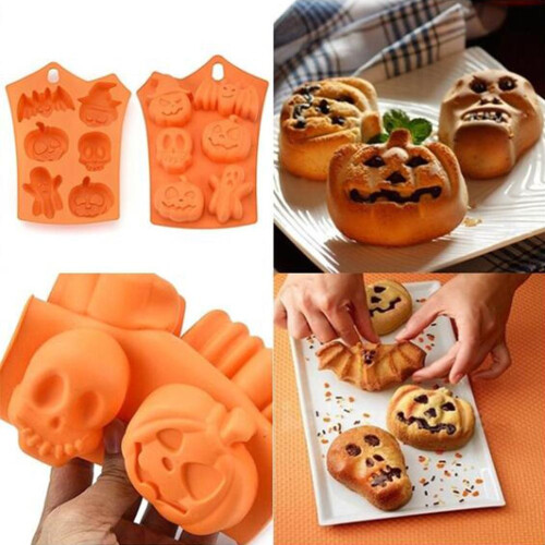 Pachet de 2 forme de copt din silicon pentru Halloween