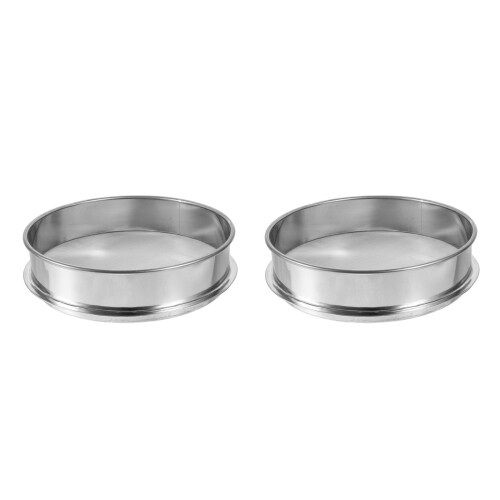 2Pcs Silver Herbal Shaker Stackable Sifter Metal Extractor 2