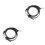 2Pcs PU Replacement Bag Straps Adjustable Black Silver Shoulder Straps 3