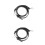 2Pcs PU Replacement Bag Straps Adjustable Black Silver Shoulder Straps 5