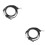 2Pcs PU Replacement Bag Straps Adjustable Black Silver Shoulder Straps 6