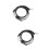 2Pcs PU Replacement Bag Straps Adjustable Black Silver Shoulder Straps 7