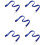5Pcs Blue Daily Use Polyester Lanyards with Comfortable Neck Design 8