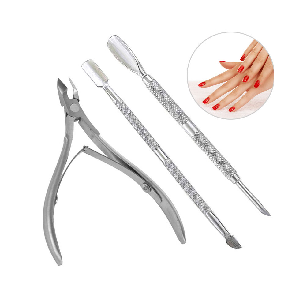 Creation-3C 3Pcs Stainless Steel Nail Manicure Kit