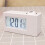 Battery Operated White Projection Clock with Snooze and LED Display 7