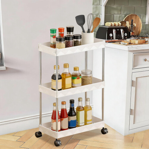 Utility Cart Heavy Duty 3-Tier Rolling Storage 1