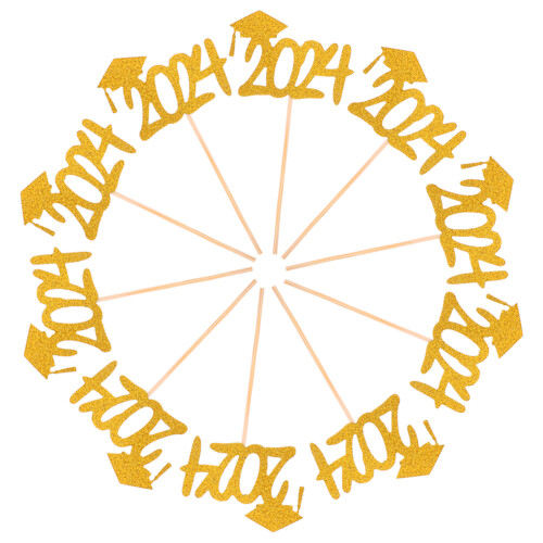 40Pièces Décor Cupcake Graduation Papier Pour 2024 1
