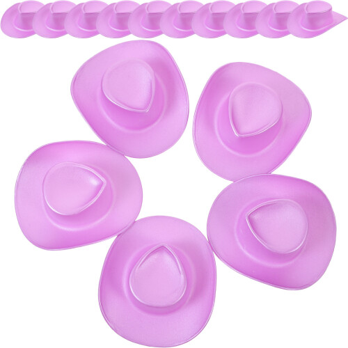 100Pcs Lightweight Plastic Mini Hats Purple for Doll Decor 1