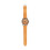 3Pcs Elegant Orange Canvas Wrist Watch Quartz Silent Precise Movement 2
