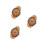 3Pcs Elegant Orange Canvas Wrist Watch Quartz Silent Precise Movement 4