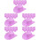 100Pcs Lightweight Plastic Mini Hats Purple for Doll Decor 6
