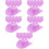 100Pcs Lightweight Plastic Mini Hats Purple for Doll Decor 7