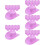 100Pcs Lightweight Plastic Mini Hats Purple for Doll Decor 10