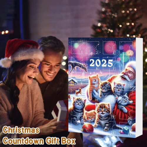 Herbruikbare kerstadventskalender met 24 deuren 2