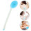 Durable Silicone Long Handle Bath Brush Sky Blue for Body Cleaning 9