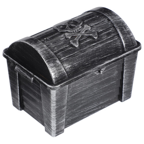 2Pièces Coffret Pirate Vintage Argent Pour Fêtes Et Déco 1