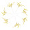 20Pièces Cake Toppers Dorés Lettres Love Décoration 3
