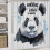Σετ κουρτινών μπάνιου Panda 4 τεμαχίων με αντιολισθητικό χαλί, κάλυμμα καπακιού 5