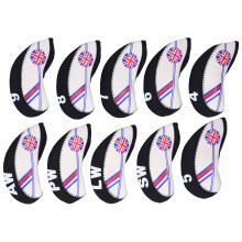 Golf Irons Club Head Covers Neoprene With US Flag Pattern Dustproof Durable Easy On And Off Universal Fit For All Brands Machine Washable Protection