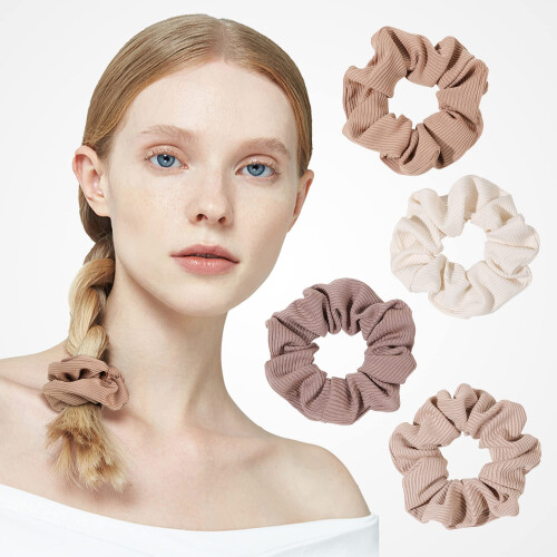 Scrunchies από βαμβάκι για κορίτσια, γυναίκες με χοντρές μπούκλες, αξεσουάρ μαλλιών 1