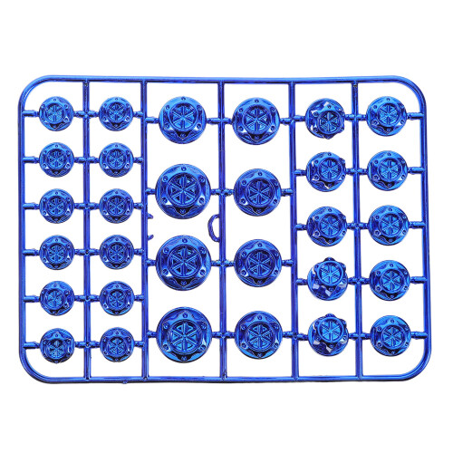 120Pcs Blue ABS Motorcycle Protective Hexagon Screw Bolt Caps 1