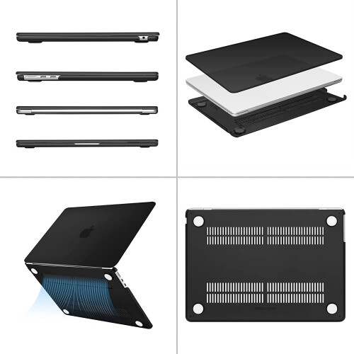 Compatible with MacBook Air 13" (2022-2024, A1932/A2179) Touch ID – Protective Hard Shell Case 2