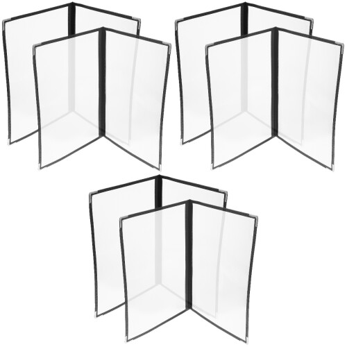 6Pcs Transparent Looseleaf Menu Binders Restaurant Covers 2
