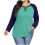 Damen Langarm-Raglan-Top, einfarbig, Rundhalsausschnitt, locker geschnitten 3
