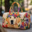 Weekender Bag Cotton Quilted Small 16 x 8 x 8 in 5