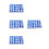 120Pcs Blue ABS Motorcycle Protective Hexagon Screw Bolt Caps 5