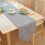 Linen Table Runner Solid Sheer Gray 12x83in 4