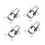 Fjärilsspänne i rostfritt stål, 4-pack, silver 7
