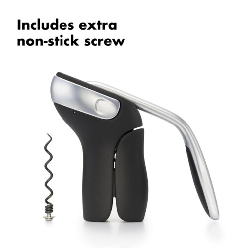 Steel Vertical Lever Corkscrew with Removable Foil Cutter 2