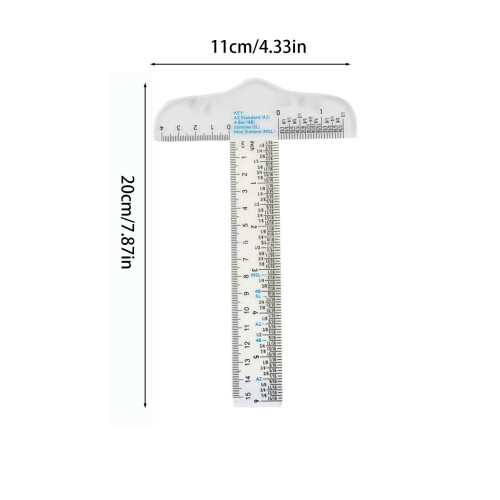 Transparent T-Square Ruler Drafting Tool for Engineering and Architectural Drawing, Clear Plastic T Square for Beginners, Students and Artists 2