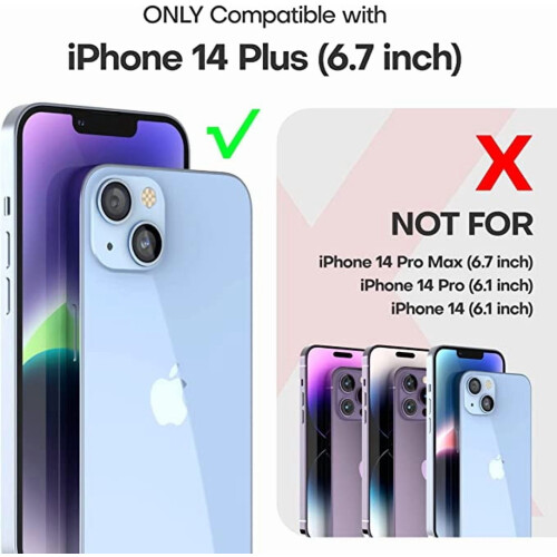 Silicone Case for iPhone 14 Plus 6.7 inch – Shock-Absorbent, Raised Edge Protection, Clear, Compatible with iPhone 14 Plus 2