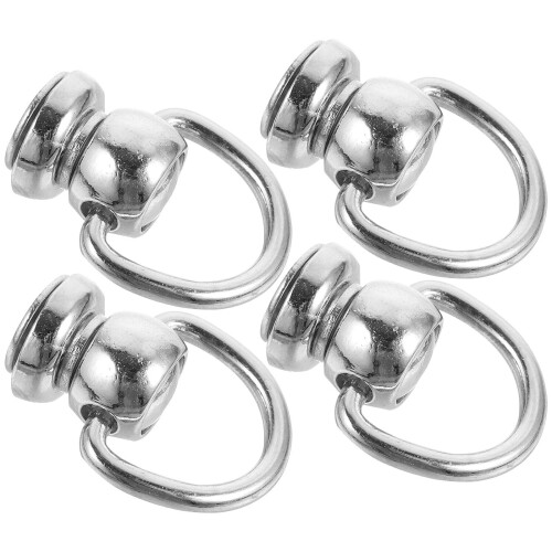 8Pcs Lightweight Silver D Rings Rivets for Bags and Repairs 2