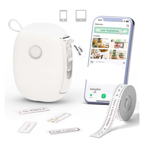 Mini Portable Thermal Printer Bluetooth Wireless Pocket Label Maker Home Study Without Cutter 1