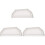 3Pcs Durable PVC Rain Gutter End Caps White Downspout Accessories 3