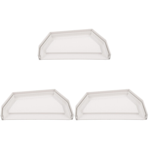 3Pcs Durable PVC Rain Gutter End Caps White Downspout Accessories 2