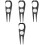 4Pièces Fourche Divot Golf En Métal Noir 3
