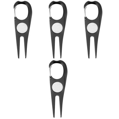 4Pièces Fourche Divot Golf En Métal Noir 2