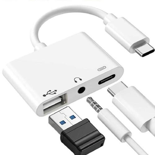 3-in-1 Type-c Headphone Adapter Professional Type-c Adapter Laptop Phone Adapter 1