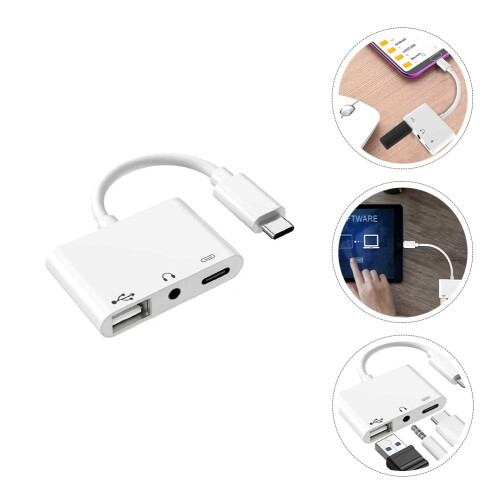3-in-1 Type-c Headphone Adapter Professional Type-c Adapter Laptop Phone Adapter 2
