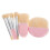 2Sets Pink Mini Makeup Brush Set with Case Soft Portable Beauty Tools 2