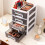Storage Cabinet Plastic Five Layer Drawer Type 1Set 12.3X8.4X6In 2