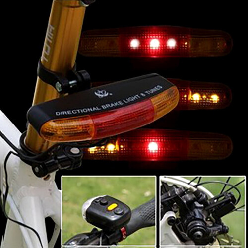LED bicycle turn signal brake light with horn 2