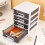 Storage Cabinet Plastic Five Layer Drawer Type 1Set 12.3X8.4X6In 5