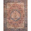 Layla Printed Oriental Distressed Red / Navy Area Rug 2